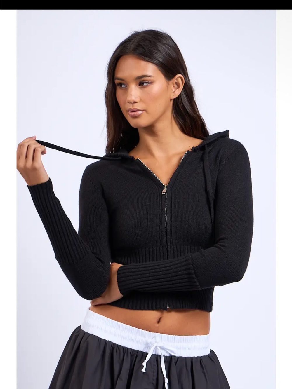 🆕🤍BLACK KNIT ZIP UP